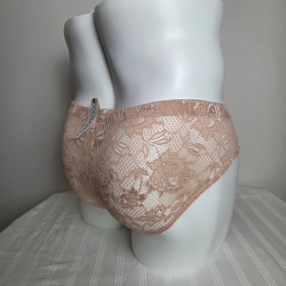 Cosabella Italian Men's Comfort Micro Brief Sei Beige Lace Underwear Size S